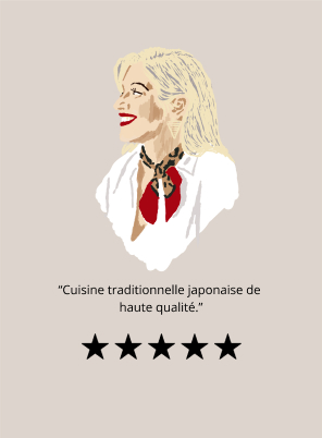 Cuisine traditionnelle japonaise de haute qualité.