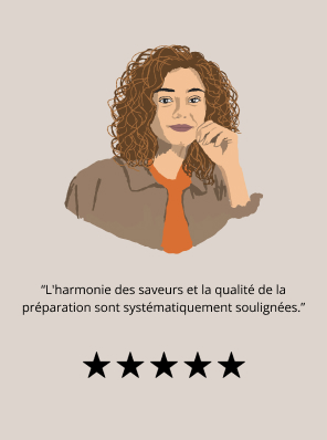 L'harmonie des saveurs et la qualité de la préparation sont systématiquement soulignées.
